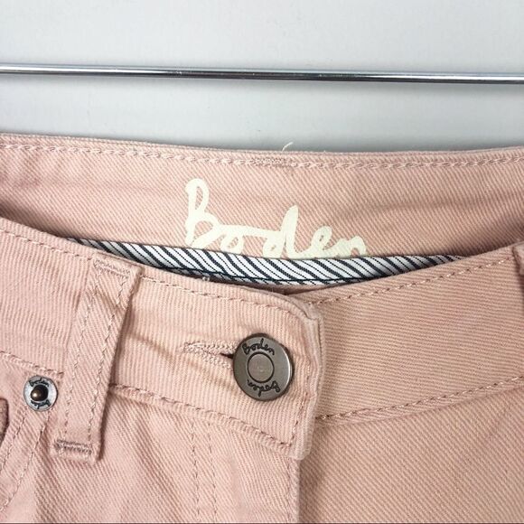 BODEN | Pink Blush Zipper Accent Slim Pants Size 6 - Picture 4 of 8